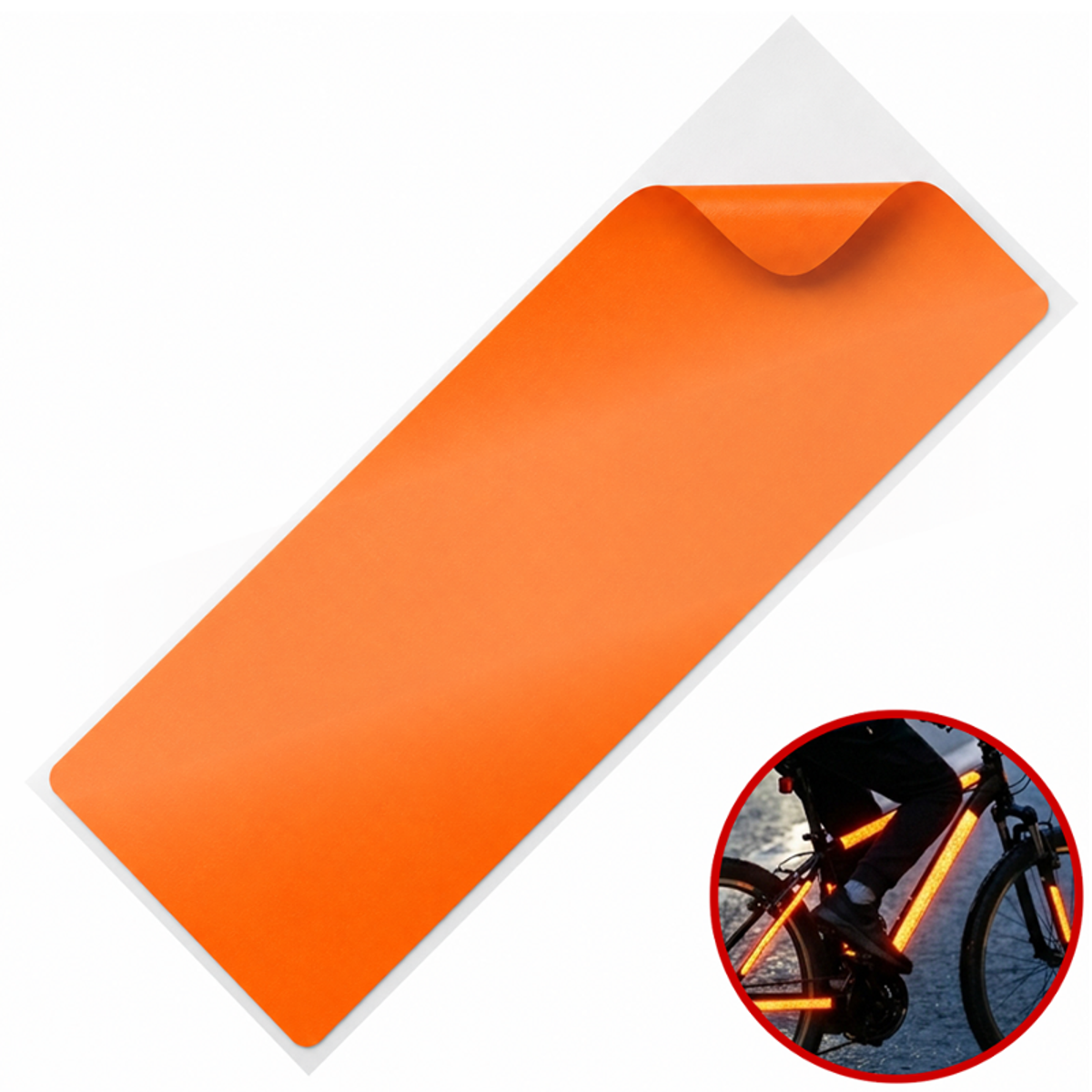 Reflektierende Fahrradfolie orange, Wunschgröße