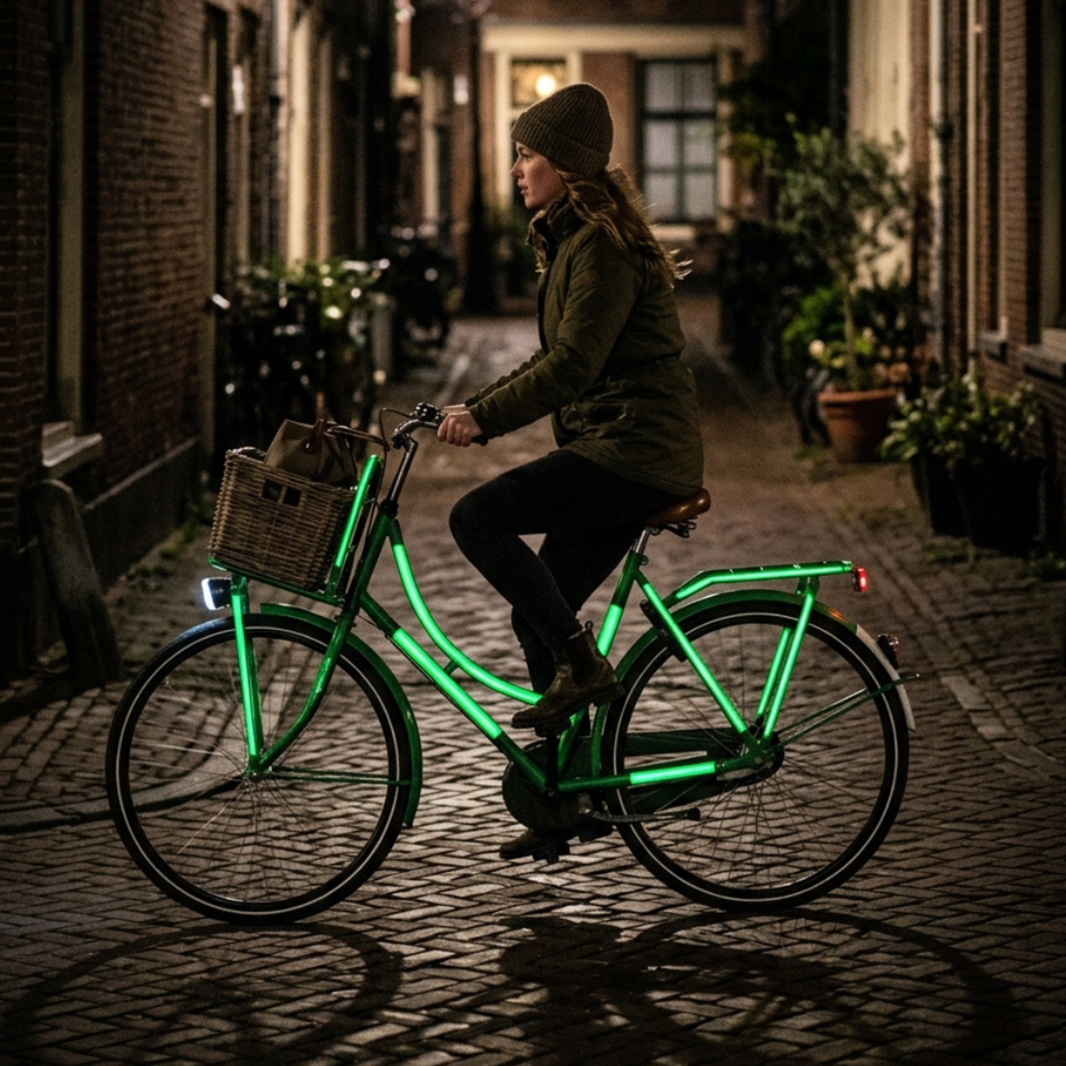 Reflektierende Fahrradfolie grün, Wunschgröße