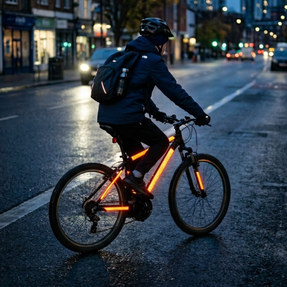 Reflektierende Fahrradfolie orange, Wunschgröße