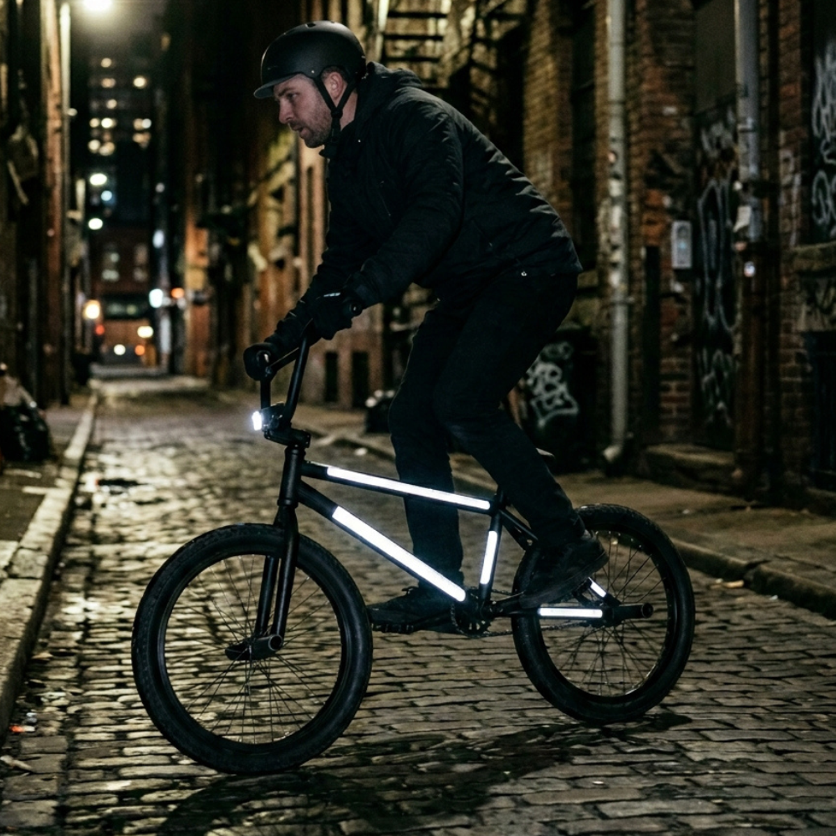 Reflektierende Fahrradfolie weiß, Wunschgröße